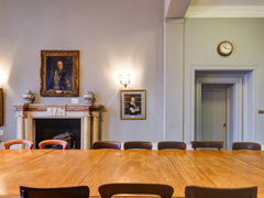 Row of portraits, including of Princess Anne, in the Council Room