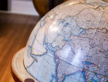 Antique globe at the Royal Geographical Society.