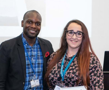 The winner of the Rex Walford Award in 2019 receiving her certificate.