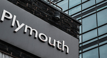 Plymouth Sign On Building