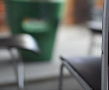 Close up of a modern chair.