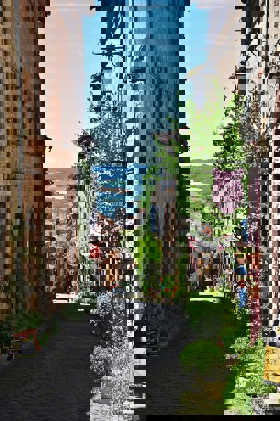 Rural area and street in France