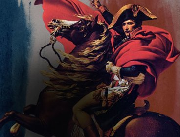 Napoleon on a horse.