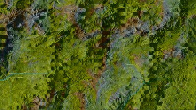 3D areial map view green