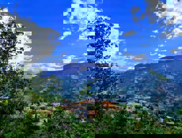 A view over hills in Bolivia