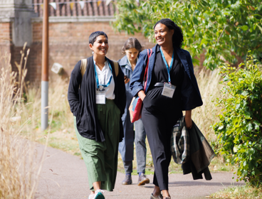Delegates walking at annual conference in Birmingham.