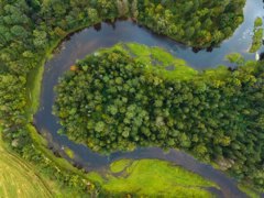 River running through landscape