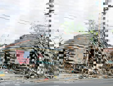 Barber sho destroyed by hurricane Katrina