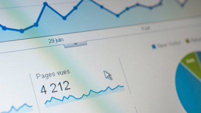 Screenshot of a website's analytics data to illustrate the website's total page views.