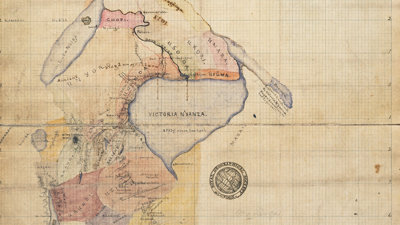 The Grant Speke map showing Lake Victoria.