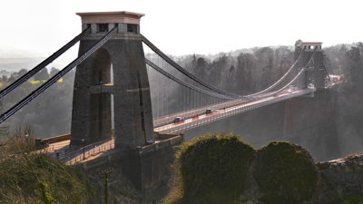 The Clifton Suspension Bridge across the Avon Gorge in Bristol