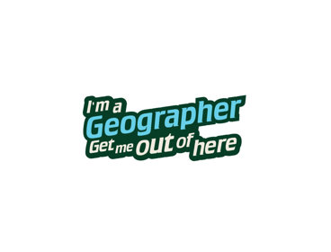 I'm a geographer, get me out of here logo.