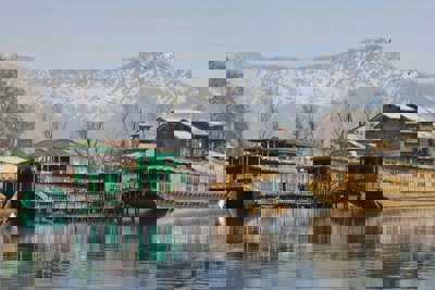 Houseboats on Dal Lake in Srinagar