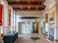Wide angle shot of Main Hall at the Society